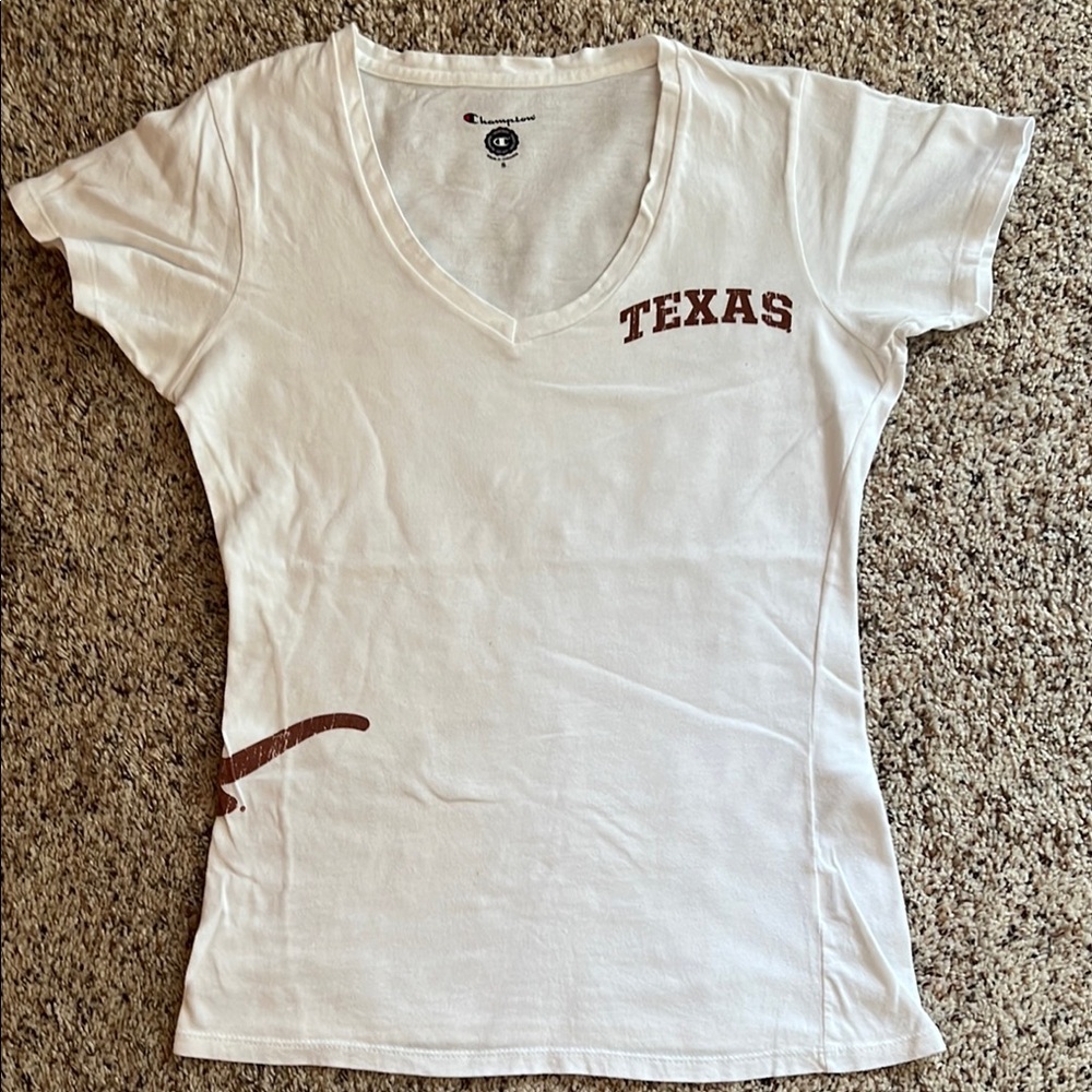 Champion Women's White Texas V-Neck Top
